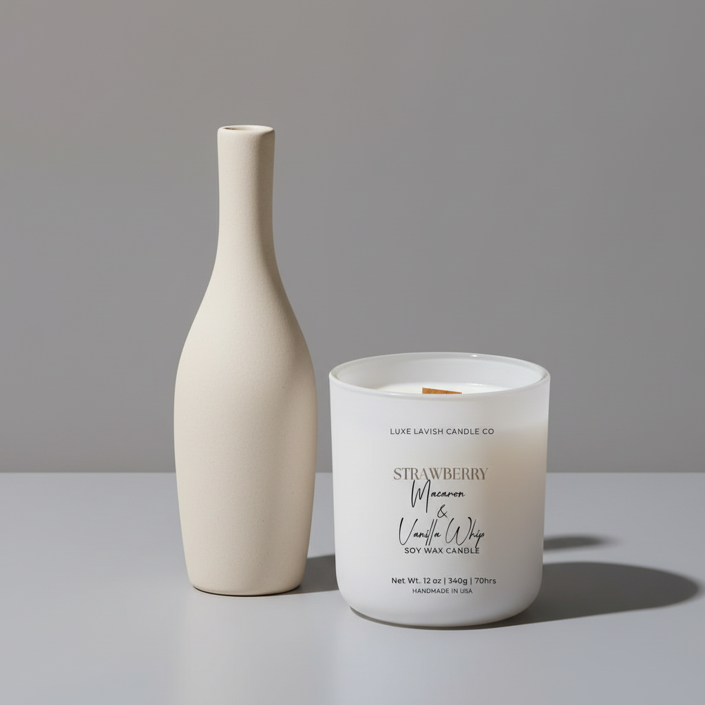 Strawberry Macaron & Vanilla Whip 12 oz